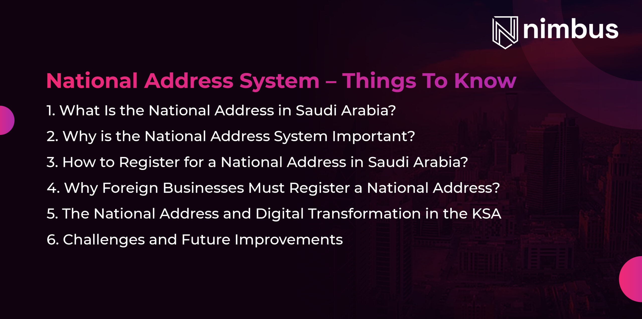 Saudi Arabia’s National Address System
