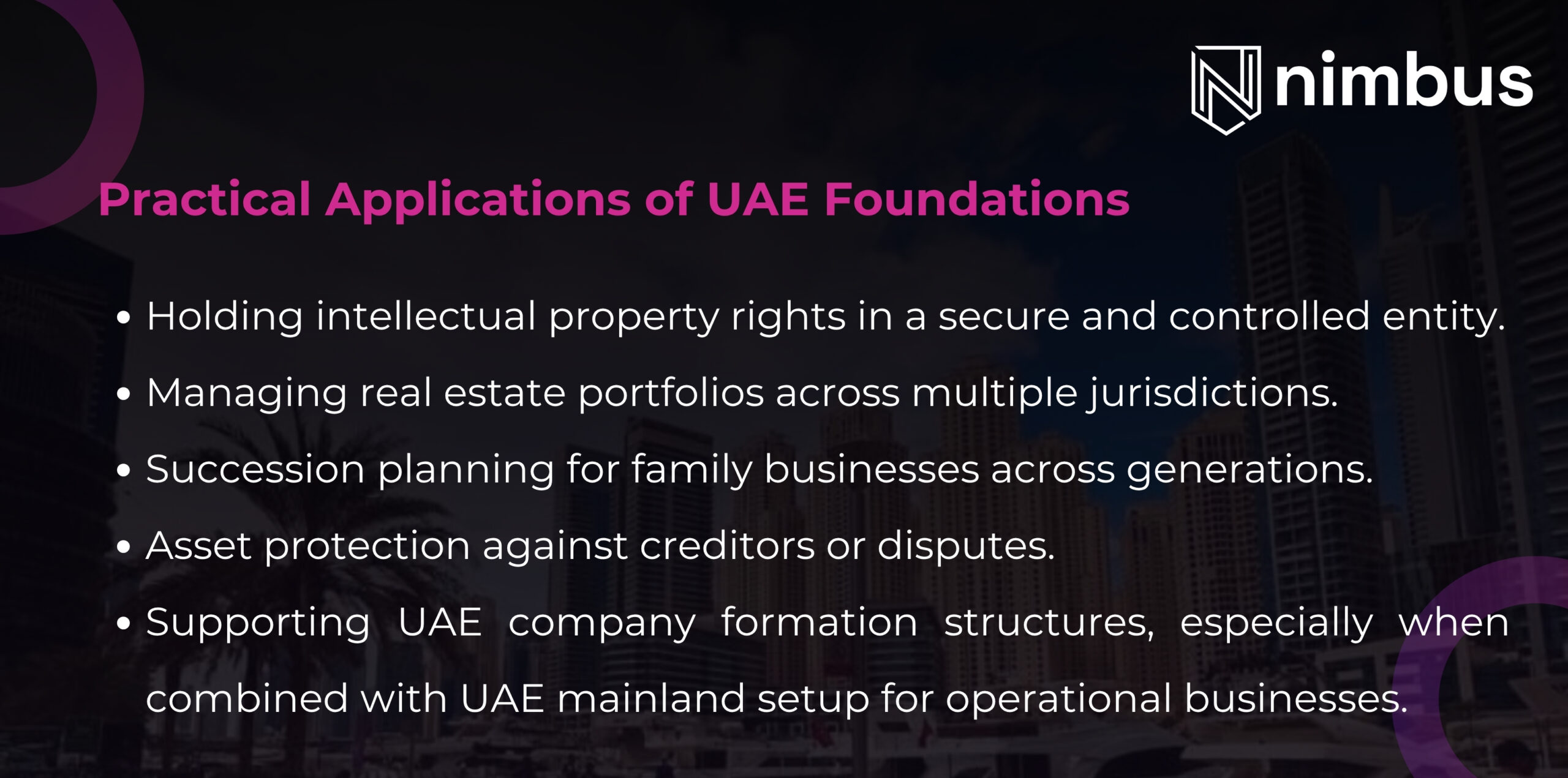 Practical Applications of UAE Foundations