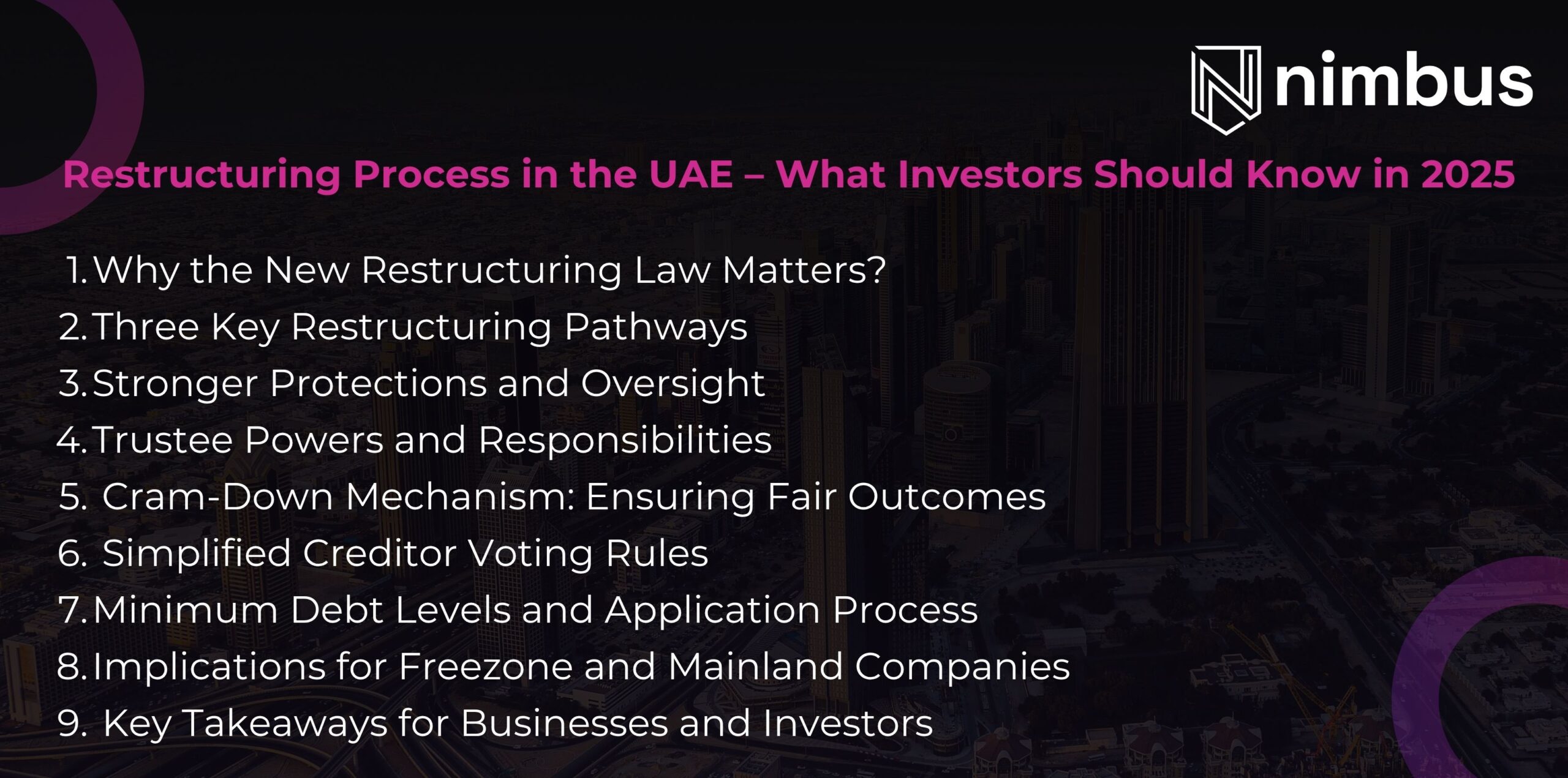 Restructuring Process in the UAE