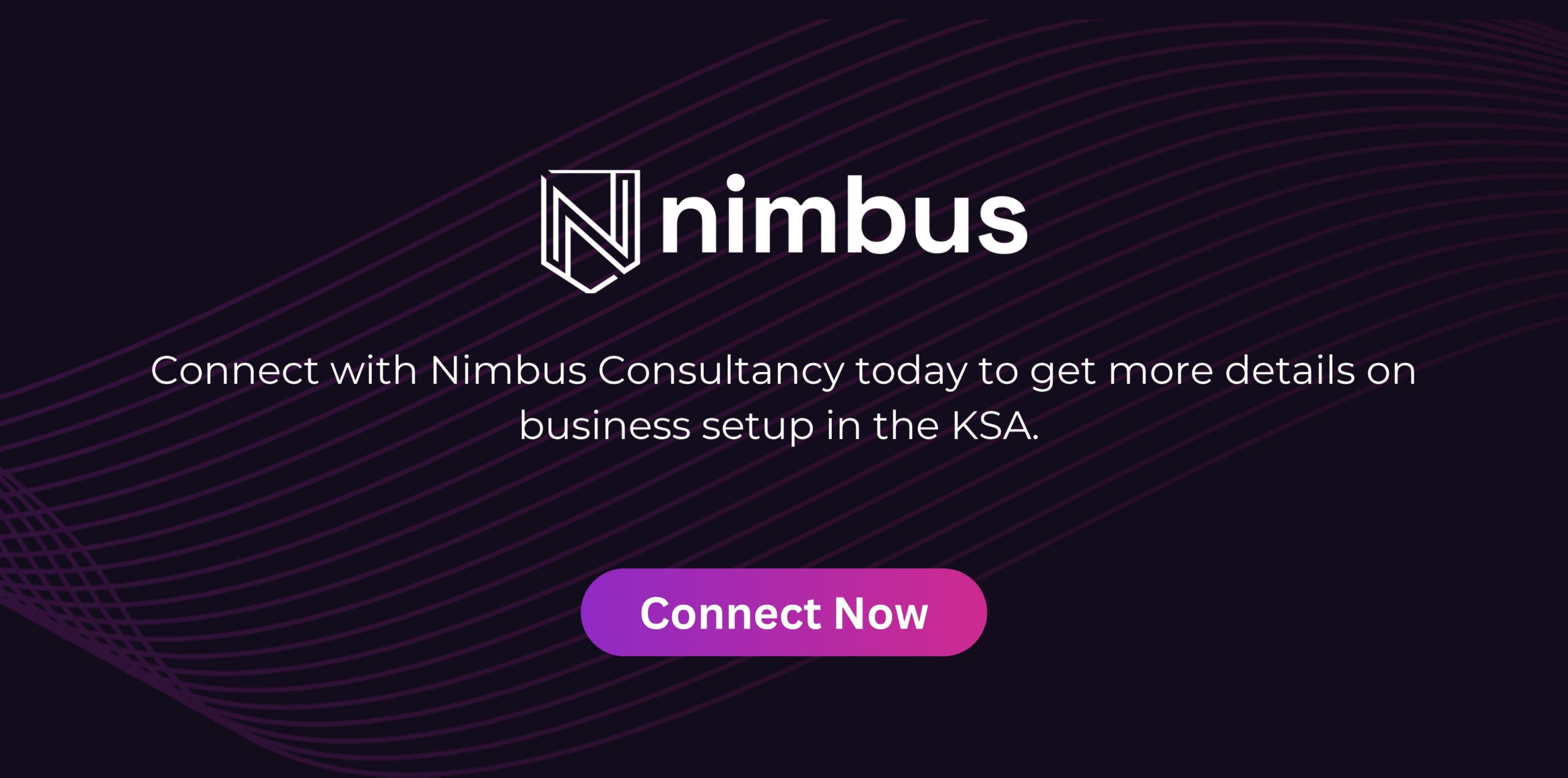 Visual banner showcasing Nimbus Consultancy’s support for business setup in Saudi Arabia under Vision 2030.