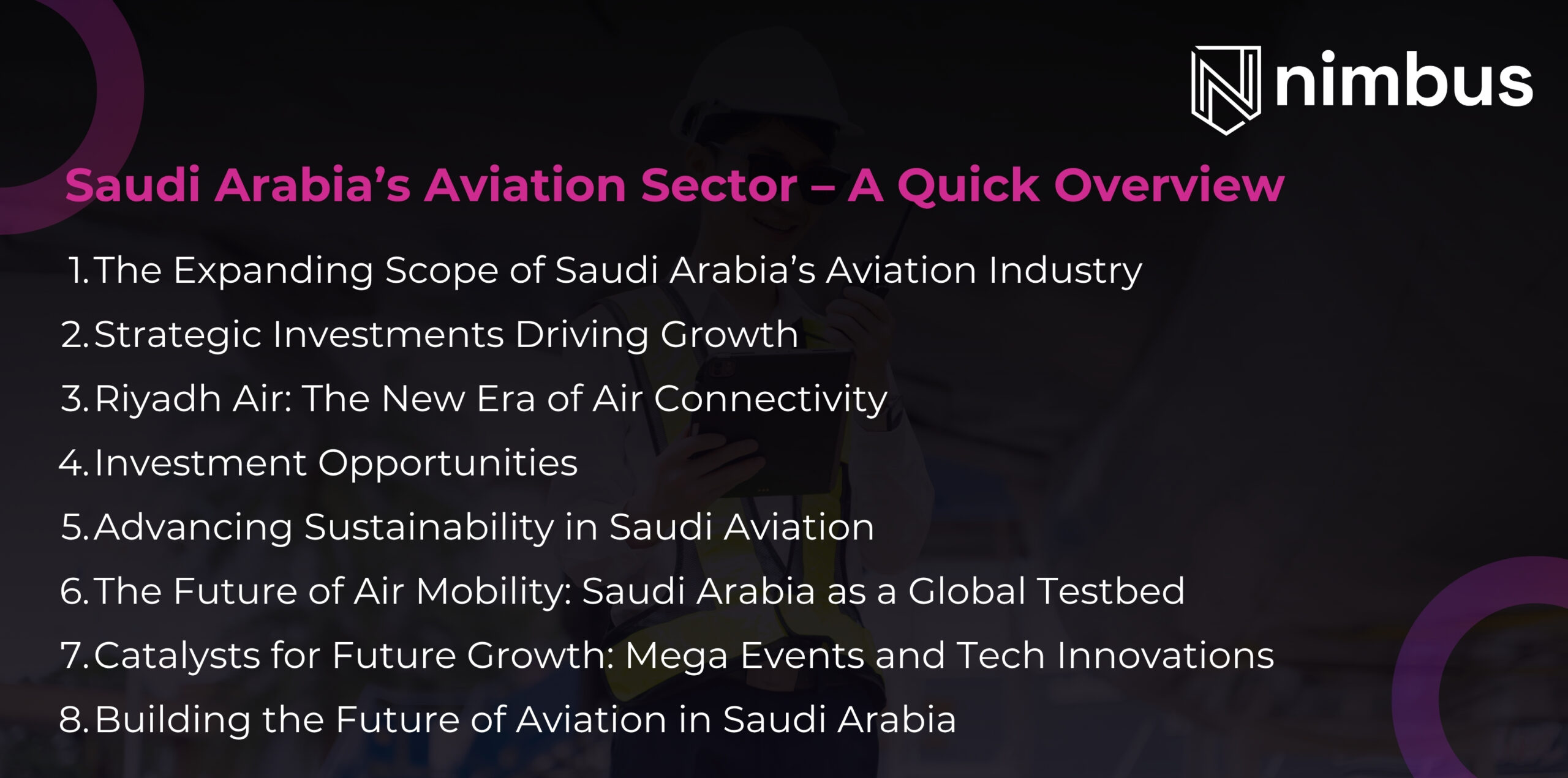Aviation’s Role in Saudi Arabia’s Growth Agenda Saudi Skies Rising: The Role of Aviation in Vision 2030