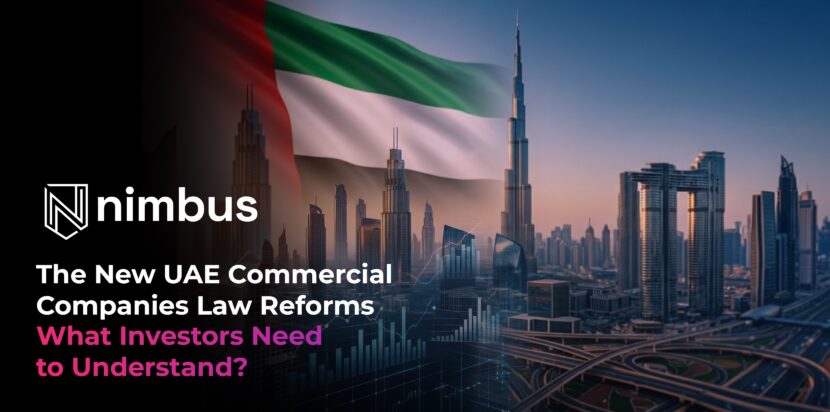 Dubai skyline with UAE flag representing new commercial companies law reforms and investor opportunities in UAE