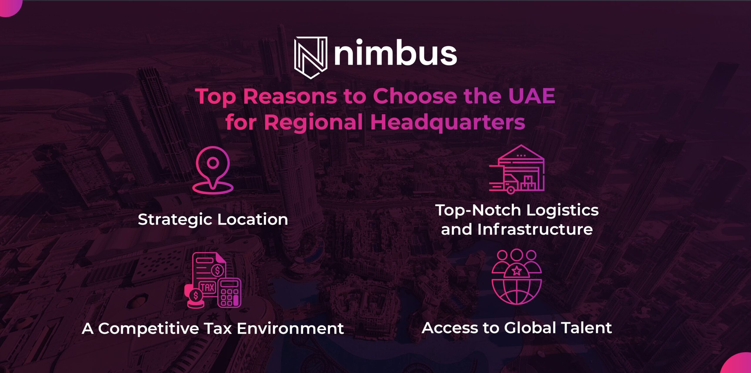 Strategic location, tax benefits, infrastructure, and global talent advantages in UAE