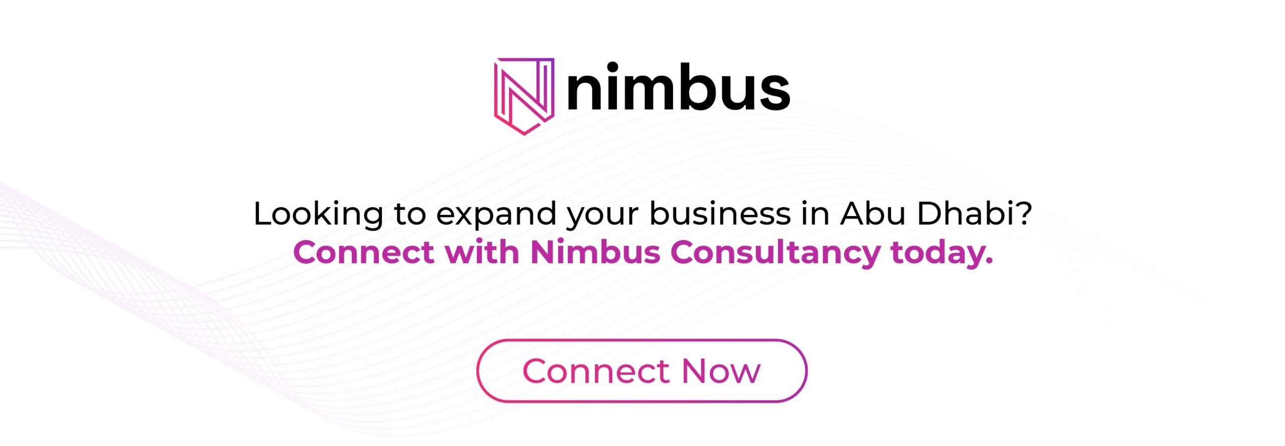 Call to action banner encouraging businesses to expand in Abu Dhabi with Nimbus Consultancy support for company formation